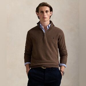 Ralph Lauren Men's Brown Quarter-Zip Pullover